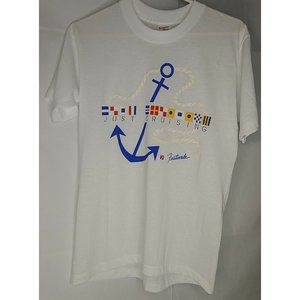 New Vintage Carnival Cruise Men's M T Shirt Single Stitch Just Cruising Nautical